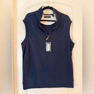 NWT Roundtree & Yorke 1/4 Zip Navy Vest